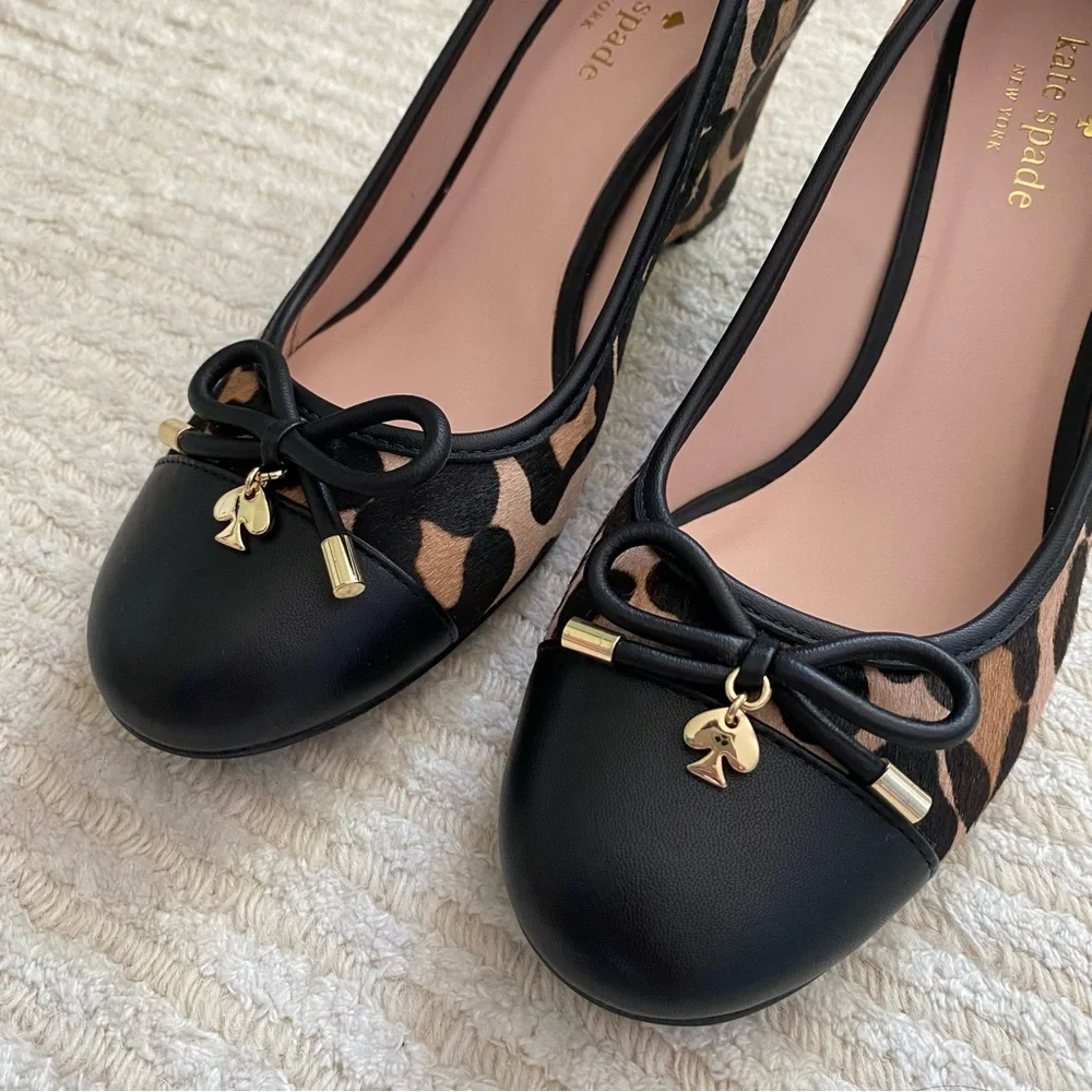 NWT Kate Spade Kacey leopard wedges